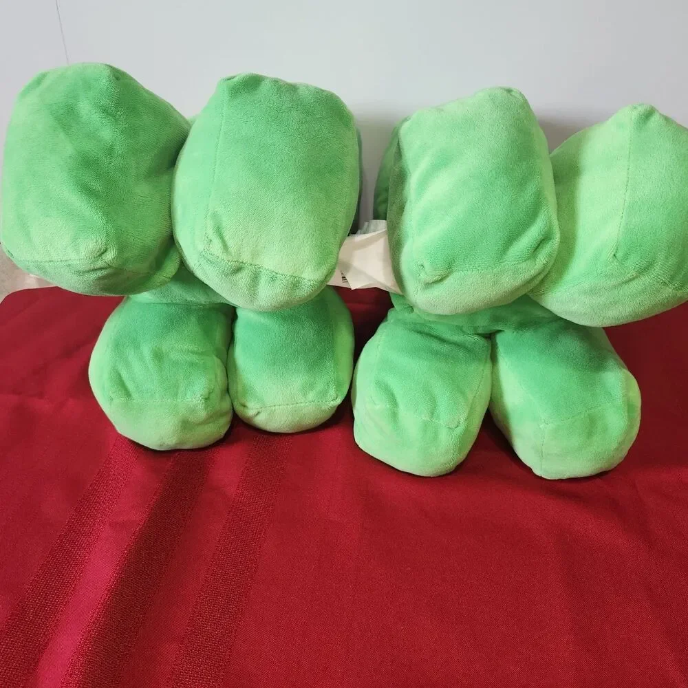 Lot of 2 Minecraft Creeper Plush 18” Large Pillow Stuffed Animal Mojang Green